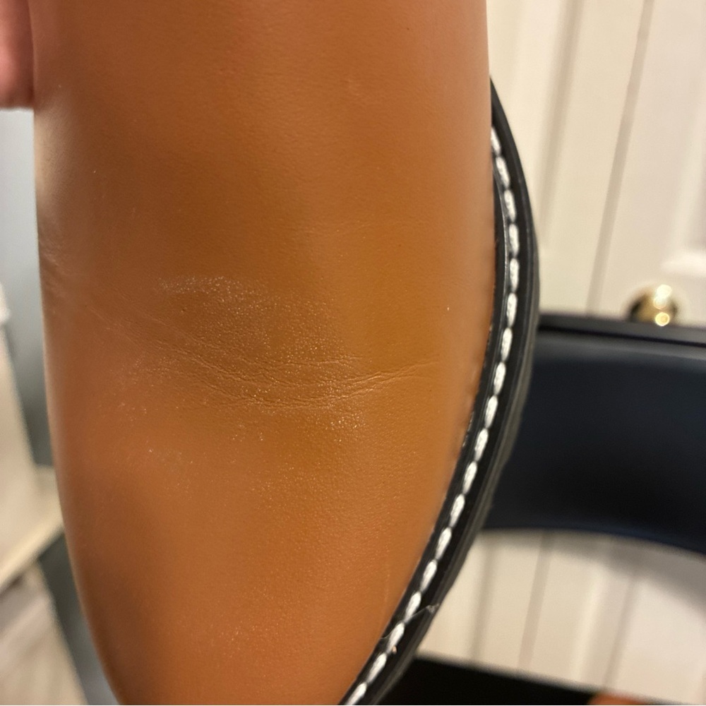 Jenni Kayne Tan Leather Mule Clogs - Picture 2 of 11